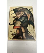 Vtg Music Boxes Hummel Boy &amp; Girl With Umbrella And Little Boy Lot Edelw... - $36.14