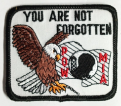 POW &amp; MIA You Are Not Forgotten Bald Eagle Embroidered 3&quot;w Military Patc... - £4.70 GBP
