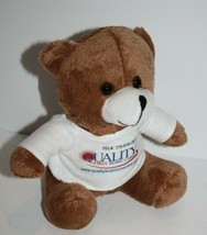 Puli Intl Teddy Bear Brown Plush 8&quot; Stuffed Tony Soft Toy Quality Care T Shirt - £8.42 GBP