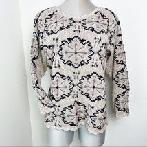 VINTAGE Paul Harris Design Hand Knitted Sweater Size Small Ramie Blend E... - $519.66 MXN