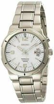 Seiko SNQ075 Perpetual Calendar Date White Dial Stainless Steel Men&#39;s Watch - £117.90 GBP