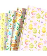 16 Sheet Easter Wrapping Paper 4 Designs Spring Colorful Easter Chick Eg... - £25.56 GBP