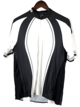 Sugoi Cycling Jersey XL Adult Short Sleeve Black &amp; White Biking Shirt Zip Front - £26.76 GBP