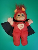 VTG RUSS Berrie Troll Kidz Doll Valentine Devil I Love You 12 Inch Plush - £19.02 GBP