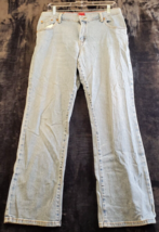 Levi&#39;s Jeans Women Size 12 Blue Denim Cotton Flat Front Medium Wash Pockets Logo - £17.31 GBP