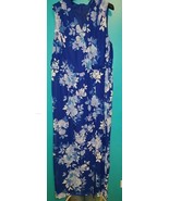 Jessica Howard Sz 16 Blue Floral Faux Wrap Maxi Sleeveless Dress Wedding... - $28.13 CAD