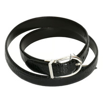 RALPH LAUREN Black Mock Croc Brown Smooth Leather Reversible Belt L - £31.92 GBP