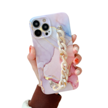 Anymob iPhone Case Pink Marble Bracelet Soft Silicon Chain Bumper Cover - £22.72 GBP