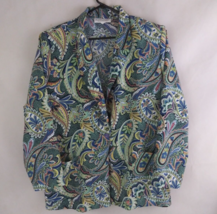 Vintage Draper&#39;s &amp; Damon&#39;s Women&#39;s Colorful Floral Paisley Blazer Jacket... - $24.24