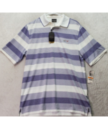 Greg Norman Polo Shirt Mens Small Purple Striped Short Sleeve Logo Colla... - $34.91 CAD