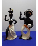 Vintage Black Figurine Cuban Latin Calypso Drummer Dancers Japan - £65.91 GBP