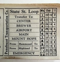 Railway Transfer Tickets Maine Penobscot Transportation State Street Loo... - $24.99