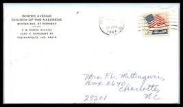 1967 US Ad Cover - Church Of The Nazarene, Indianapolis, IN to Charlotte... - £2.34 GBP
