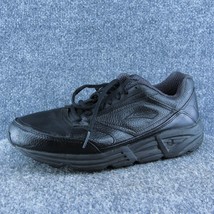 Brooks Addiction Walker Women Sneaker Shoes Black Leather Lace Up Size 9.5 Med - £19.46 GBP