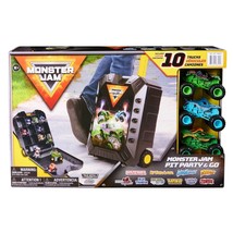 New Monster Jam Pit Party &amp; Go, Includes (10) 1:64 Scale Monster Jam Trucks - $69.95