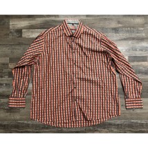 Luchiano Visconti Mens 3XL Red &amp; Gray Button Up Shirt with Flip Cuffs - $16.67