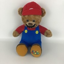 Build A Bear Super Mario Teddy Bear Mario 18&quot; Plush Stuffed Toy Nintendo... - $44.50