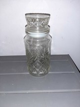 Vintage 1983 Mr. Peanut Clear Glass Canister Planters Jar with Lid 8.5&quot;  - $290.59 MXN