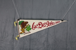 Vintage Tourist Pennant - Lac Des Isle Saskatchewan - Felt Pennant - $29.00