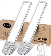 Under Cabinet Lights Motion Sensor: 66-Led Closet Light Wireless Magnetic Counte - £34.61 GBP+