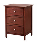 Glory Furniture Daniel 3 Drawer Nightstand in Cherry - £177.34 GBP