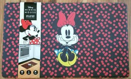 Disney Anti Fatigue Kitchen Mat Rug Minnie Mouse Red Black Nwt Polka Dot 18X30 #1 - £31.35 GBP