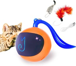 Automatic Moving Ball Bundle Classic Mice + Feather Kitten Toys in Pack (Orange) - £35.72 GBP