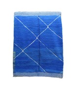 Blue Handmade Boujaad carpet - Boujad Berber Rug - Moroccan Rug made wit... - $1,188.00