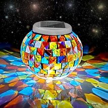 Color Changing Solar Powered Glass Ball Garden Lights, Table Lights Wate... - $40.84