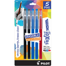 Pilot FriXion Ball Color Sticks Erasable Gel Pens 5/Pkg-2 Black, 2 Blue &amp; 1 Red - £12.63 GBP