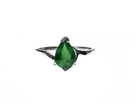 Emerald Birthstone Ring 925 Solid Sterling Silver Emerald Promise Ring May Ring - £28.02 GBP