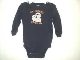 Halloween One-Piece Top Size 6 Month Navy Boys or Girls Unisex Embroidered - $10.19