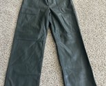 Blank NYC Womens Size 27 The Baxter Pants Green Vegan Leather Moto Style - $21.49