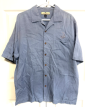 Tommy Bahama 1895 Golf Pinehurst Button Down M Gray Short Sleeve Mens Shirt - $9.90