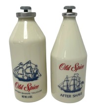 Vintage OLD SPICE After Shave and After Shave TALCUM Powder Star Top Ple... - $32.39