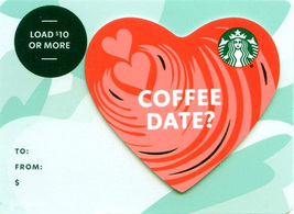 Starbucks 2020 Coffee Date? Heart Recyclable Gift Card New No Value - £1.59 GBP