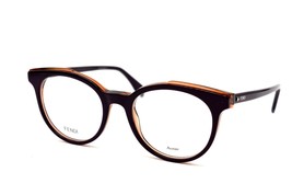 New Fendi Ff 0249 B3V Violet Round Authentic Eyeglasses Frame Rx 50-19 W/CASE - $133.24