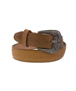 Kids Tan Western Belt Cowboy Wear Leather Removable Buckle Cinto Rancho - $19.99