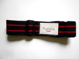 Black and Red Adjustable Bag Strap from Globus 2&quot; wide x 36&quot; long - $19.79