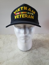 Vietnam Veteran Ribbon Cap - Black- Trucker Style Snapback Adjustable - £11.95 GBP