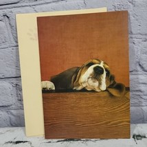 Vintage Gibson Buzza Kennel Klub Greeting Card Keep Your Chin Up! Hound Dog - £4.77 GBP