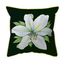 Betsy Drake Casablanca Lily - Black Background Extra Large Zippered Indoor - $61.88