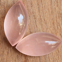 6x12 mm marquise rose quartz cabochon desseré gemstone big lot 30 pcs - £11.06 GBP