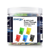 100-Pack RJ45 Cat6 Pass through Connector, Assorted Colors, RJ45 Modular... - $702.43 MXN