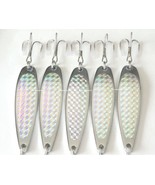 1 to 100 Pieces 2oz Casting Crocodile Spoons Silver Holographic Fishing ... - £22.78 GBP