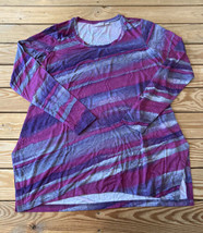 Belle By Kim Gravel NWOT Women’s Stripe Long sleeve Knit top XS Pink grey DF - £13.32 GBP