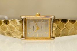 Vintage Conway Ladies Quartz Watch Square Face Snakeskin Leather Band - £15.86 GBP