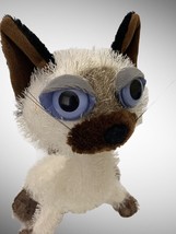 Twisted Whiskers “Ching” Cat Posable American Greetings Plush White Cat Big Eyes - £23.52 GBP