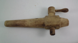 Antique Wooden Barrel Spigot Spout 9 inch - £6.20 GBP