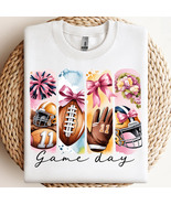 Game Day Football PNG, Football Cheer PNG, Pink Coquette Bow, Football M... - $2.50